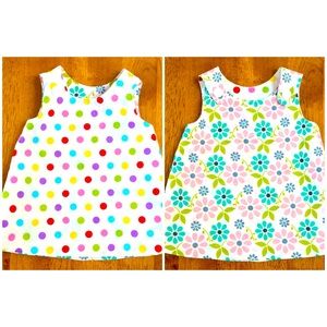 Preemie Reversible Dress Pinafore